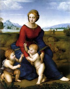 Raffaello, Madonna del Belvedere, olio su tavola, 1506, Vienna, Kunsthistorisches Museum