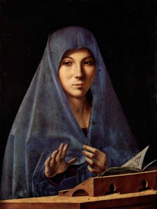 Antonello da Messina, Annunciata, olio su tavola, 1476, Palermo, Galleria Regionale di Palazzo Abbatellis