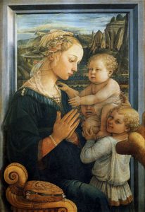 Filippo Lippi, Madonna col Bambino e angeli (Madonna Lippina), tempera su tavola, 1465, Firenze, Uffizi