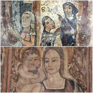 Particolari degli affreschi della chiesa della candelora di Lagonegro, XV/XVI sec.