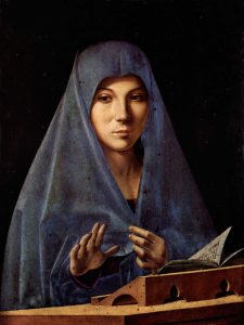 Antonello da Messina, Annunciata, 1474, olio su tavola, Palermo, Galleria di Palazzo Abbatellis