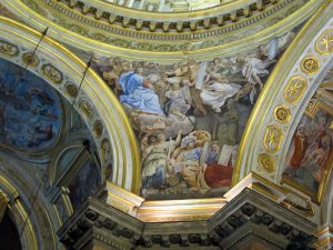 Domenichino, Cristo ordina a San Gennaro di difendere Napoli, affresco, 1633/1641, Napoli, Duomo, Reale Cappella del Tesoro di San Gennaro, 