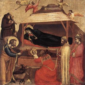 Giotto, Adorazione dei Magi, tempera e oro su tavola, 1320/1325, New York, Metropolitan Art Museum