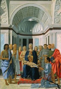 Piero della Francesca, Pala di Brera, tempera e olio su tavola, 1472, Milano, Pinacoteca di Brera