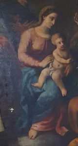 Andrea Mattei, Sposalizio mistico di Santa Caterina con San Nicola, San Gerardo (?) e Santa Margherita, part.