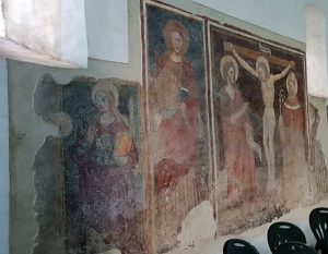 Cappella di Sant'Antonio Abate a Capodrise, affreschi della parete sinistra
