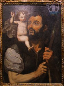 Giovanni Bernardino Azzolino (copia da), San Cristoforo col Bambino, XVII sec., Gallipoli, pinacoteca Coppola