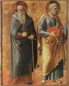Giovanni Bellini, Polittico di Genzano, part. Sant'Antonio Abate e San Pietro