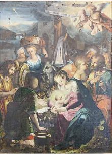 Girolamo Todisco, Adorazione dei pastori, 1606, Laurenzana, chiesa madre di Santa Maria Assunta