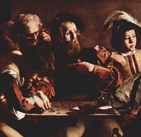MIchelangelo Merisi detto il Caravaggio, Vocazione di San Matteo, part