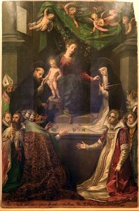 Cornelis de Smet, Madonna del Rosiario, 1590, Matera, museo nazionale d'arte medioevale e moderna della Basilicata, già Muro Lucano, cattedrale