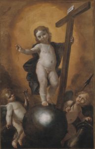 Mattia Preti, Redentore infante e angeli con i simboli della Passione, 1690, Taverna, chiesa di San Domenico