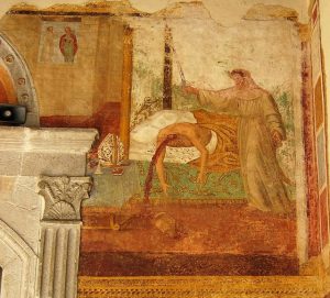 Girolamo Todisco, San Francesco decapita un vescovo, XVI - XVII secolo, Rivello (Potenza), convento di Sant'Antonio
